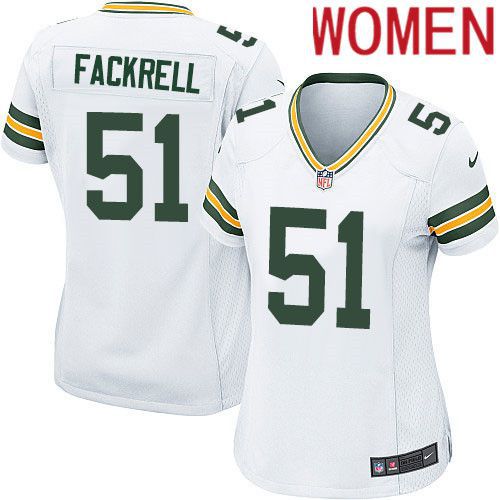 Women Green Bay Packers 51 Kyler Fackrell White Nike Game NFL Jersey